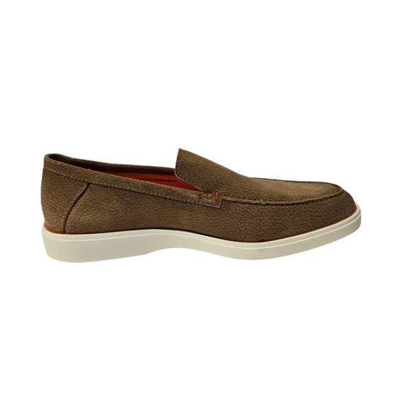 Santoni Men's Brown Suede Loafers 8